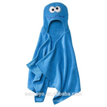 Haute qualité 100% coton bleu couleur enfants capuche serviette de bain HBT-008